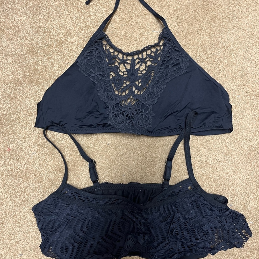 BECCA swim bikini tops in black